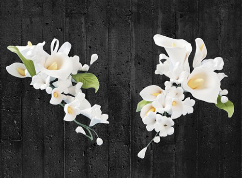 Zucker-Blumenbouquet Calla Weiß