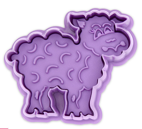 Embossed cookie cutter with ejector - Sheep