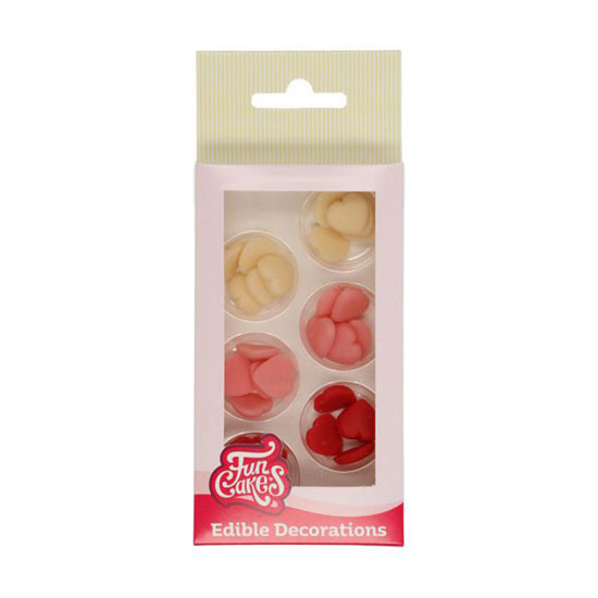 FunCakes - Marzipan decorations - small hearts 30 pieces