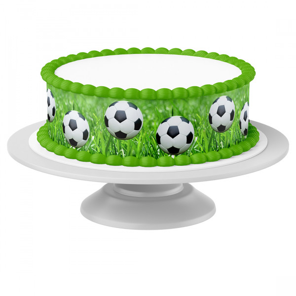 Cake Ribbon Soccer edible- 4 Pieces á 24cmx5cm