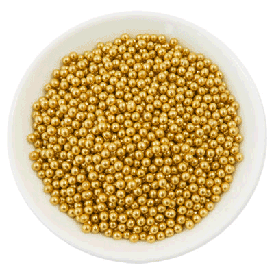 Zuckerperlen 4mm - Gold - 50g