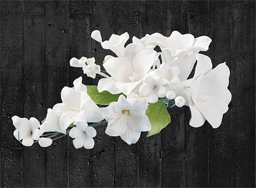 Zucker-Blumenbouquet Lilien Weiß