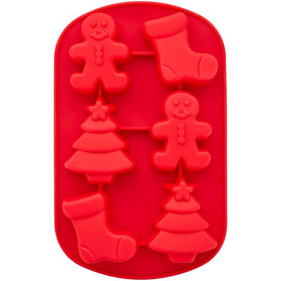 Wilton Silicone Mold Stockings Gingerbread Tree