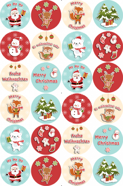 Christmas Cute motif wafers