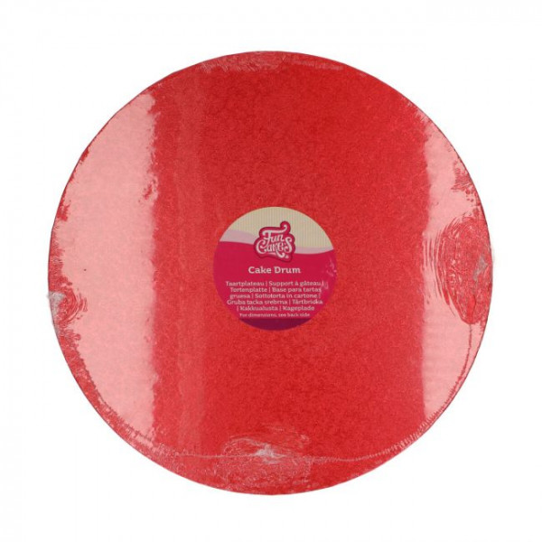 FunCakes Cake Board - Round 35.5 cm Red