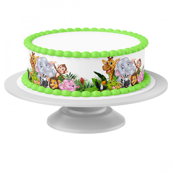 Cake Ribbon Zoo Animals edible- 4 Pieces á 24cmx5cm
