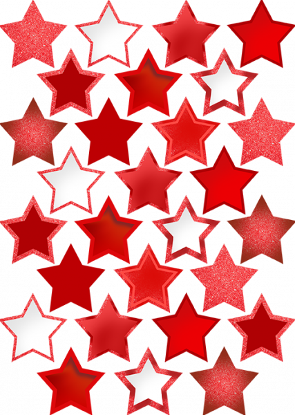 Wafers Stars Red