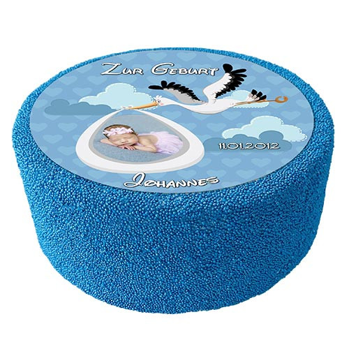 Motivtorte Taufe - Geburt Motiv 1 Blau