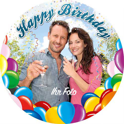 Picture Cake Topper Round Balloon
