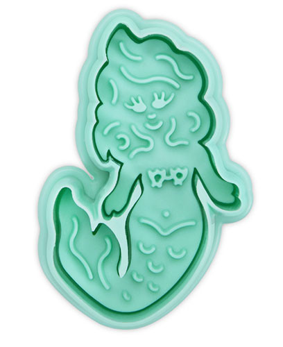 embossed cookie cutter with ejector - Mermaid