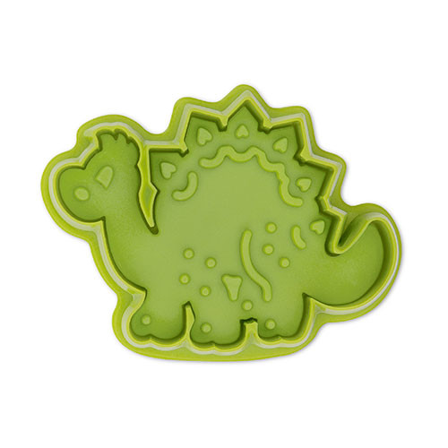 Embossed cookie cutter with ejector - Dinosaur